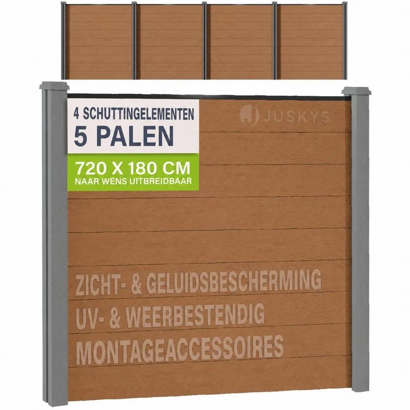 WPC Zaun aus Elementen & Pfosten