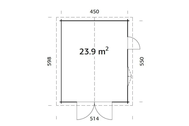 Palmako Holzgarage Modell Roger 2
