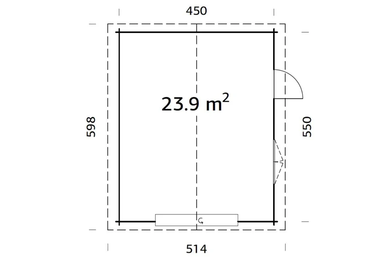 Palmako Holzgarage Modell Roger 2