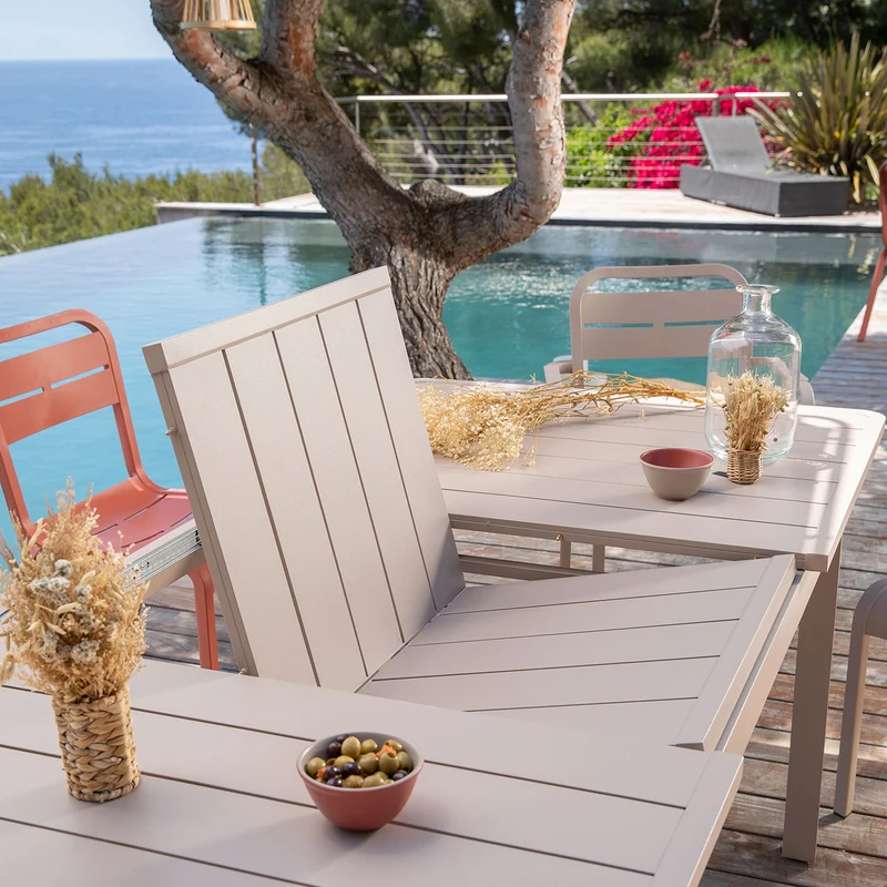 Table de jardin CANNES extensible 173-233 x 100 cm