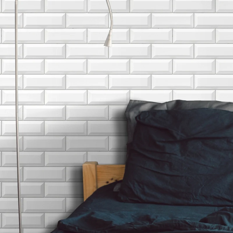 Revêtement Element 3D Métro white tile