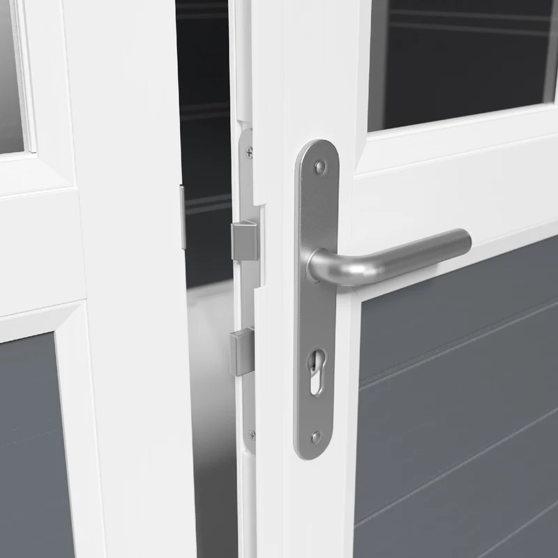 Abri de jardin 4,9 m² PMMA gris foncé Déco