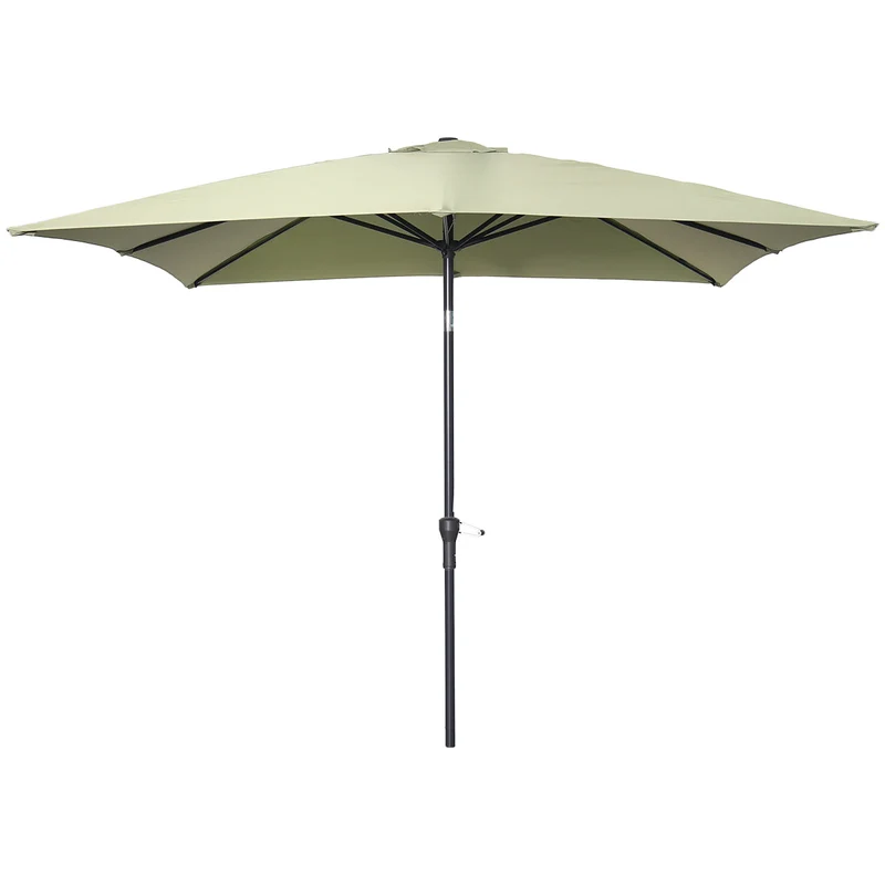 Garden Impressions Lotus parasolset 250x250 olijf met voet en hoes