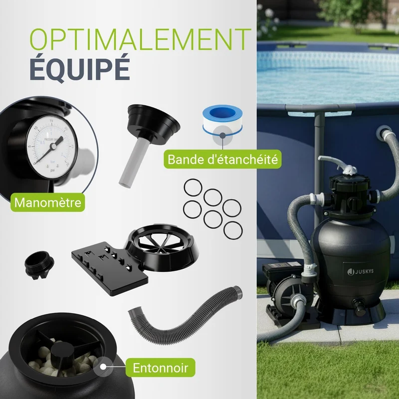 Sandfilteranlage für Pools bis 47m³
