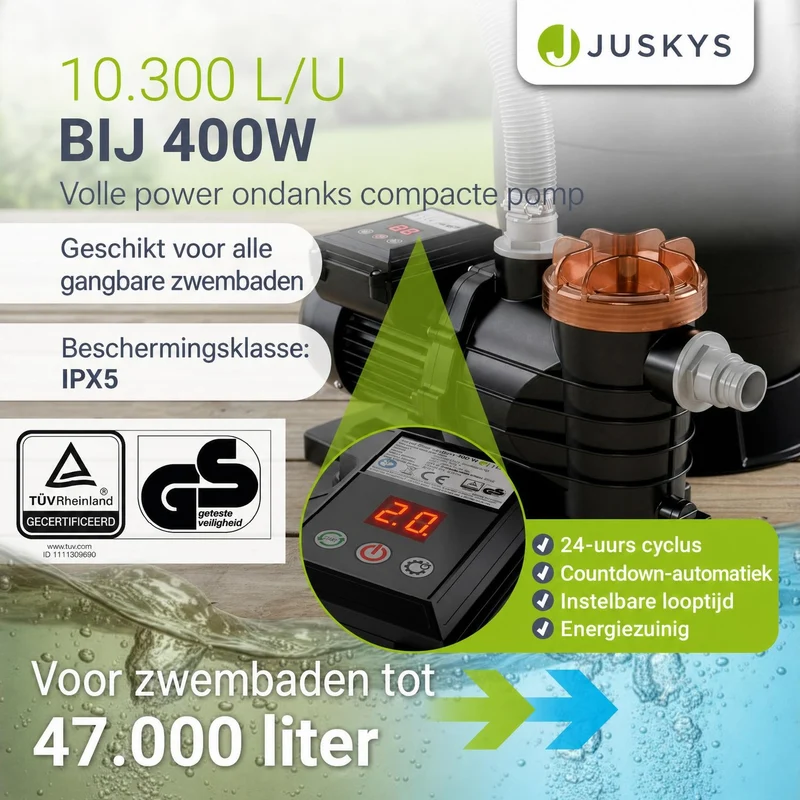 Sandfilteranlage für Pools bis 47m³