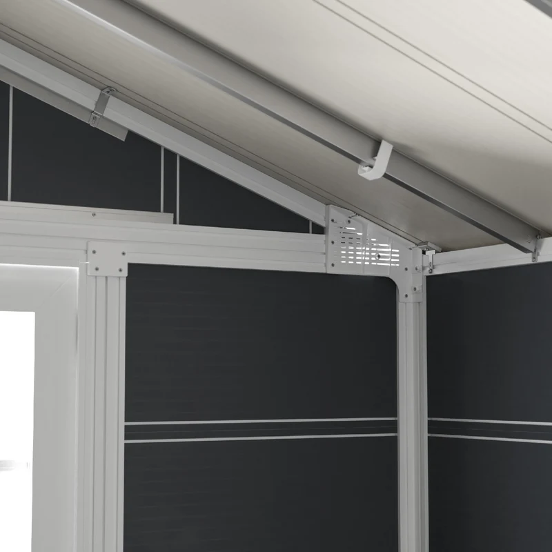 Abri de jardin 11 m² gris foncé Déco
