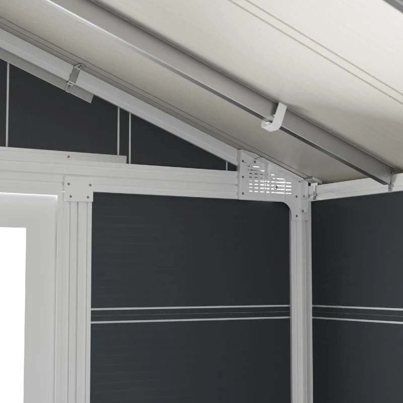 Abri de jardin 11 m² Gris foncé Basic Home