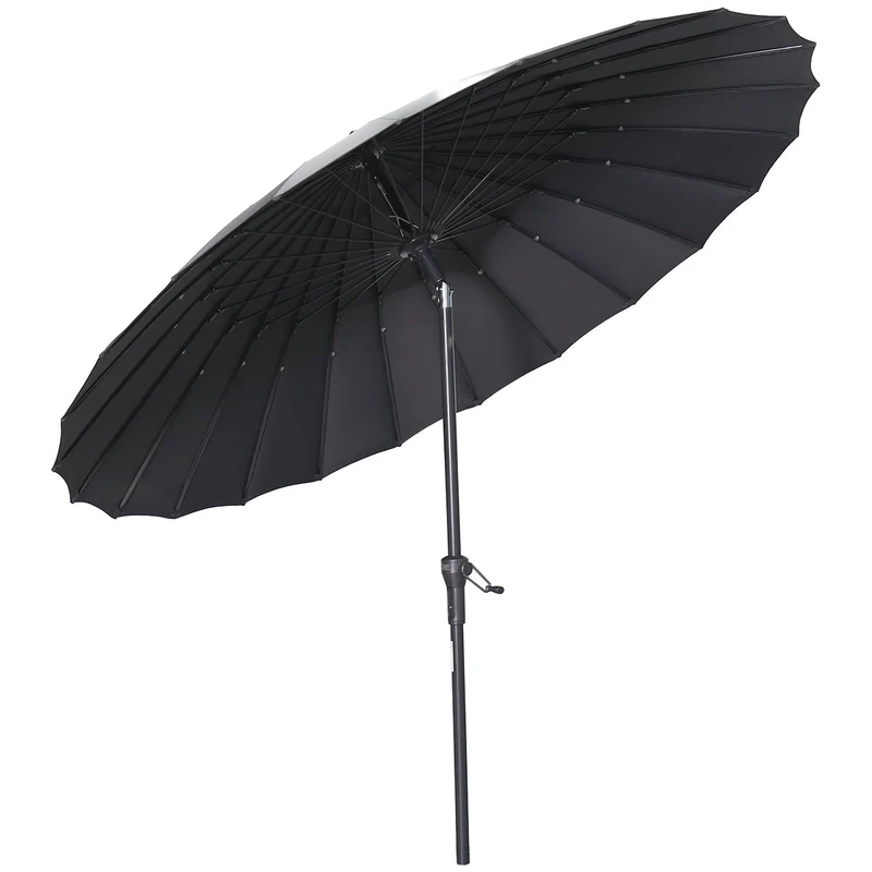 Garden Impressions Manilla parasolset donkergrijs met voet 30 kg en hoes