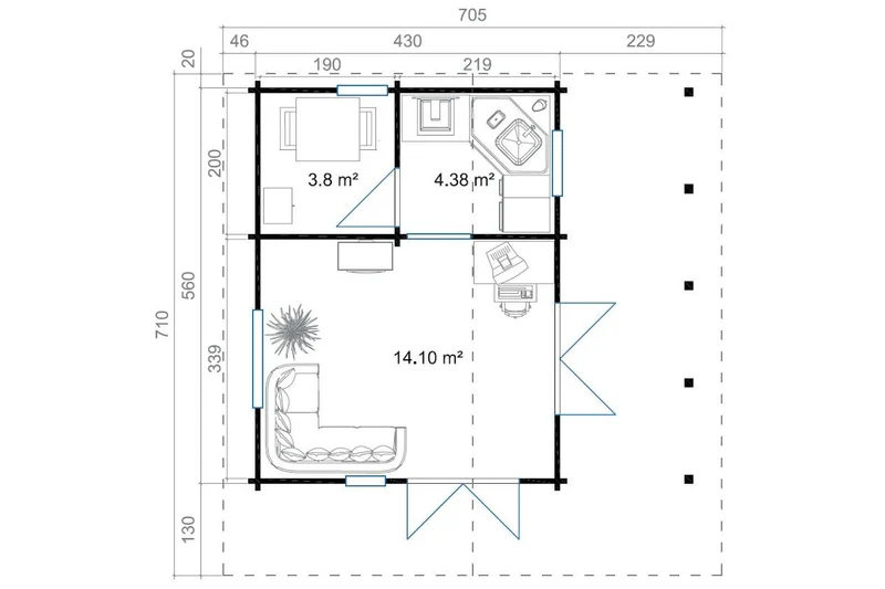 Lasita Maja Ferienhaus Modell Missouri