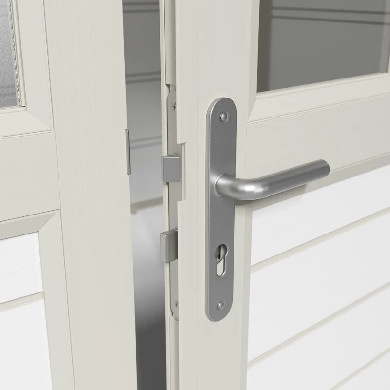 Abri de jardin 7,5 m² blanc - gris_vert Déco