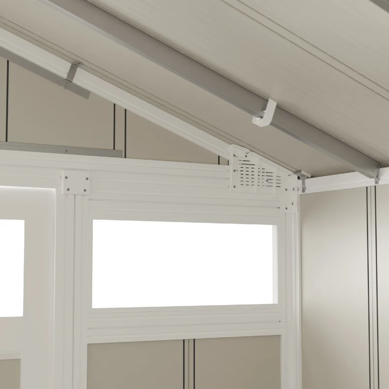 Abri de jardin 11 m² gris - vert Utility