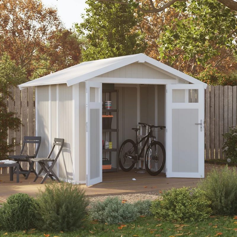 Abri de jardin 4,9 m² gris-vert Utility