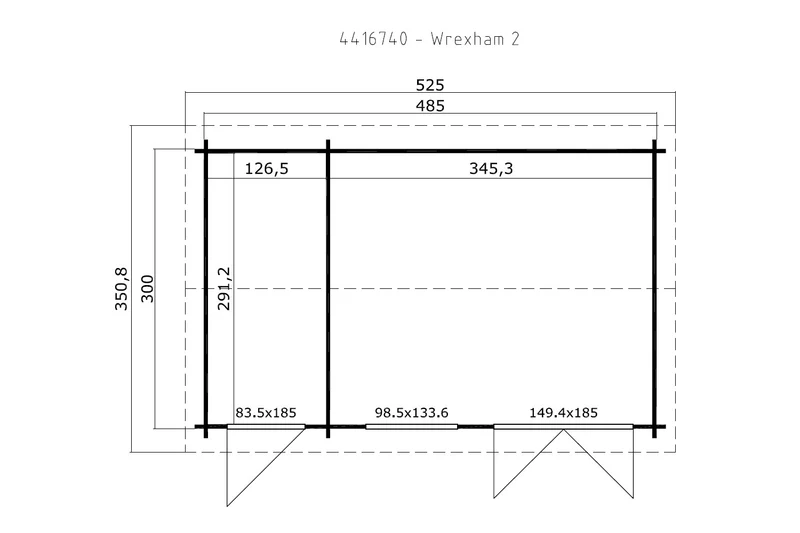Lasita Maja Gartenhaus Modell Wrexham