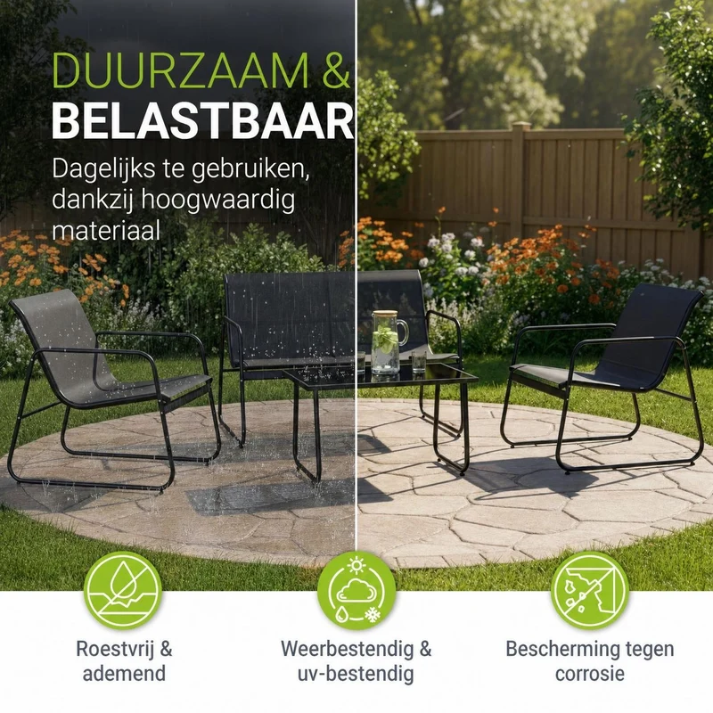Gartenmöbelset Genua 4-teilig