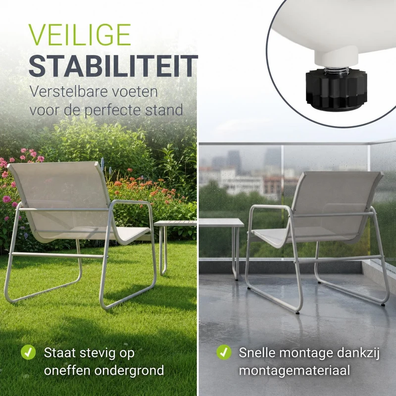 Gartenmöbelset Genua 4-teilig