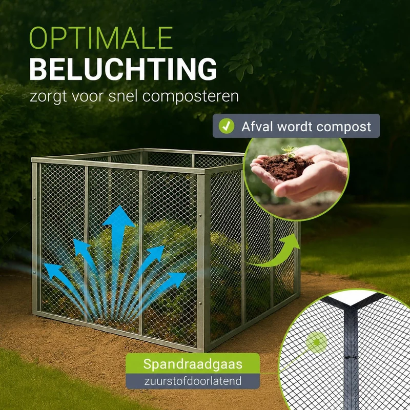 Metall Komposter für Gartenabfälle