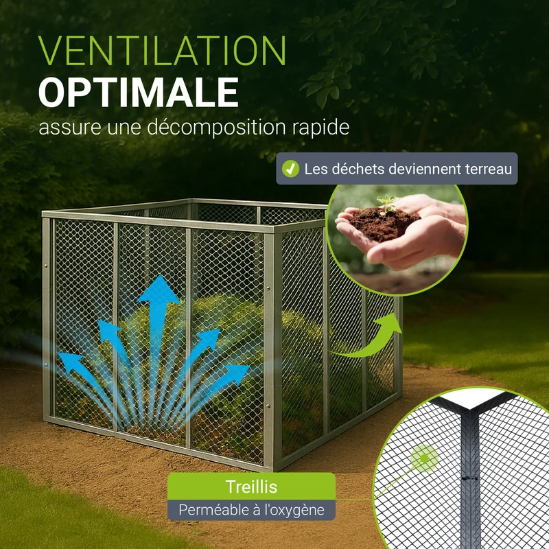 Metall Komposter für Gartenabfälle