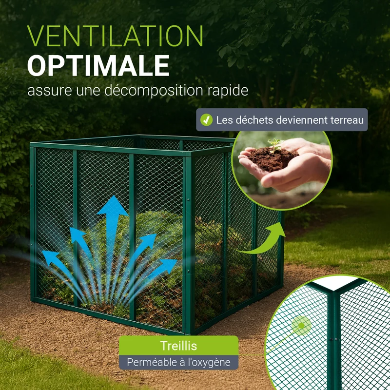 Metall Komposter für Gartenabfälle