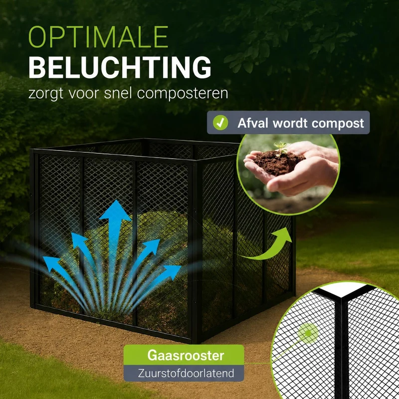 Metall Komposter für Gartenabfälle