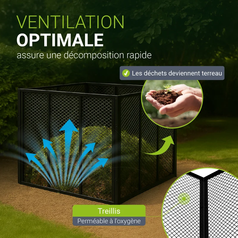 Metall Komposter für Gartenabfälle