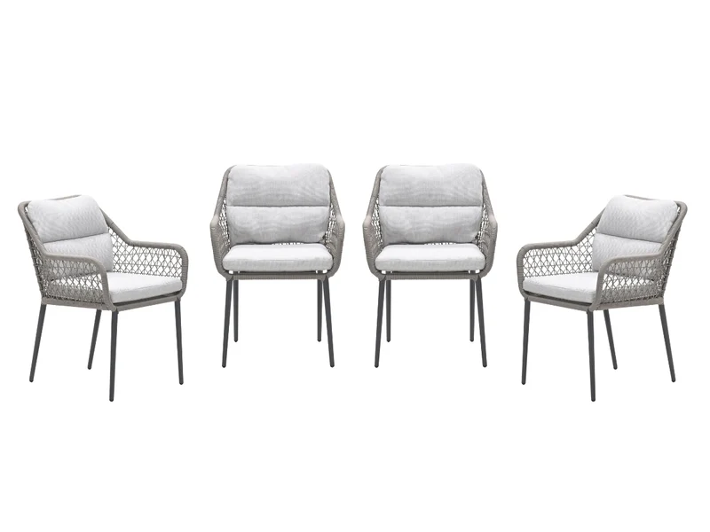 Garden Impressions Toledo tuinstoelen set van 4 taupe
