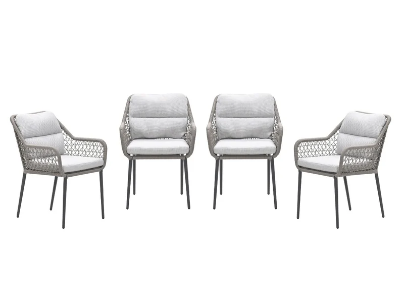 Garden Impressions Toledo tuinstoelen set van 4 taupe