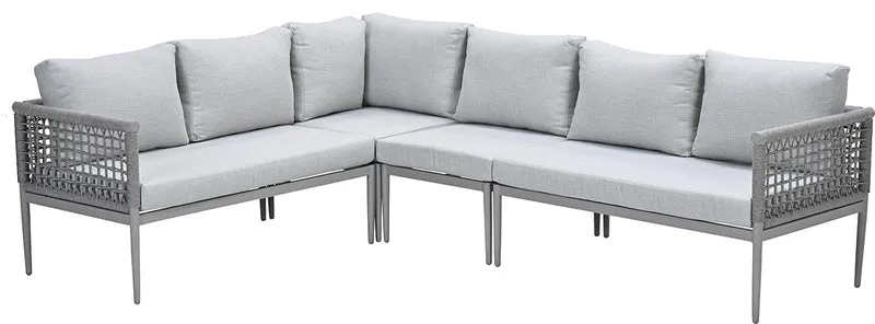 Garden Impressions Teramon hoek loungeset rope - taupe - rope grijs zand