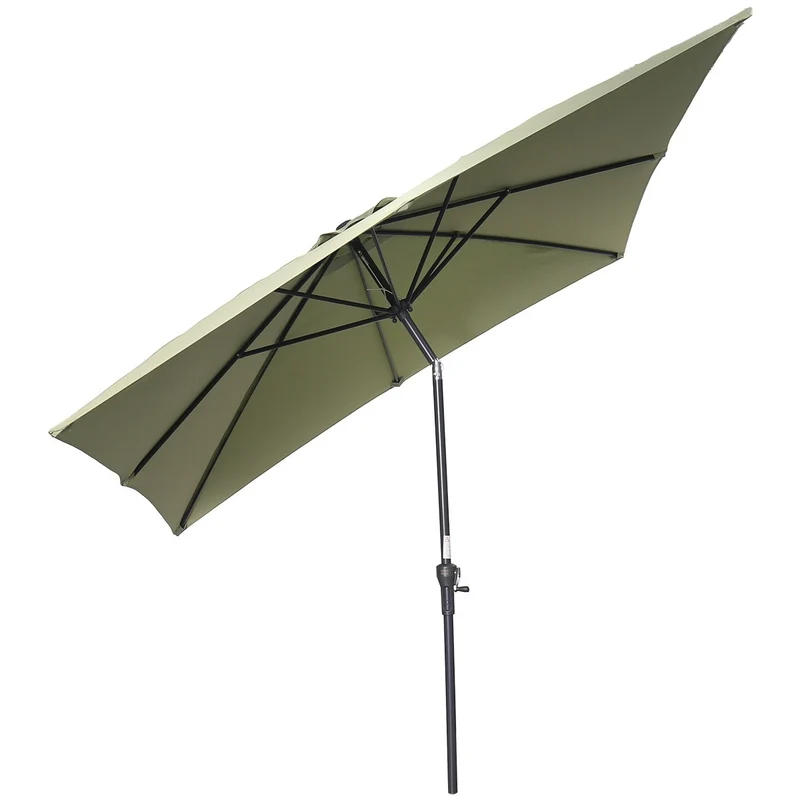Garden Impressions Lotus parasol - 250x250 cm - carbon black - olijf
