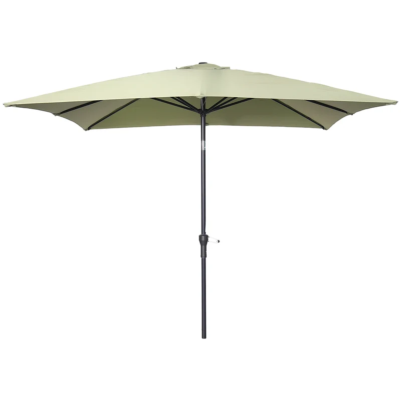 Garden Impressions Lotus parasol - 250x250 cm - carbon black - olijf