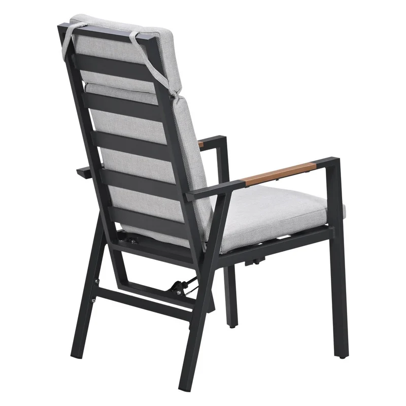 Garden Impressions Felini verstelbare tuinstoelen set van 4 – carbon black