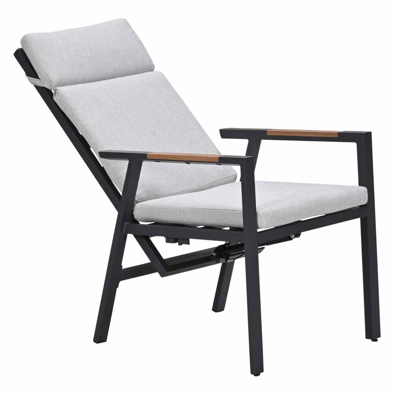 Garden Impressions Felini verstelbare tuinstoelen set van 4 – carbon black