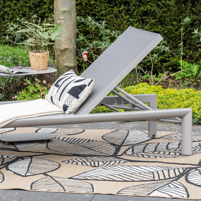 Garden Impressions Salsa aluminium ligbed - taupe - taupe textileen