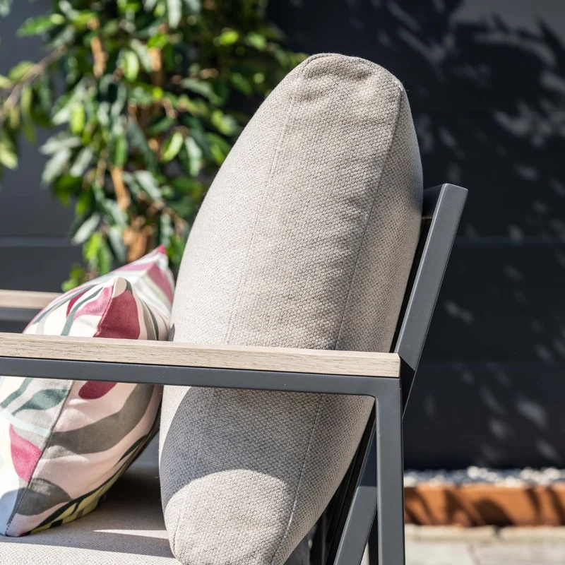Garden Impressions Ricca aluminium loungeset - carbon black - desert sand