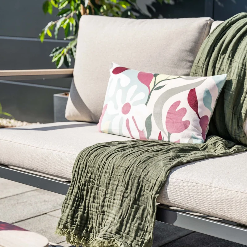 Garden Impressions Ricca aluminium loungeset - carbon black - desert sand