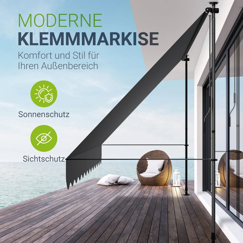 Klemmmarkise Kapstadt mit Handkurbel