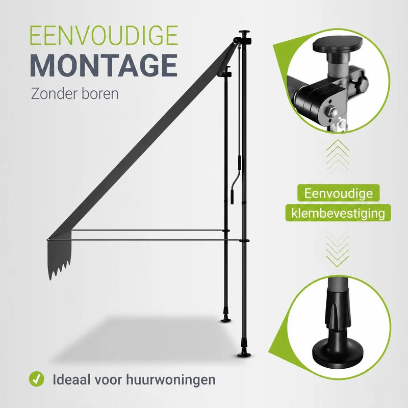 Klemmmarkise Kapstadt mit Handkurbel