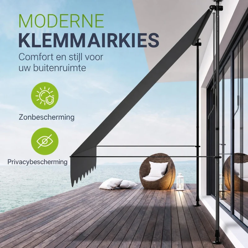 Klemmmarkise Kapstadt mit Handkurbel