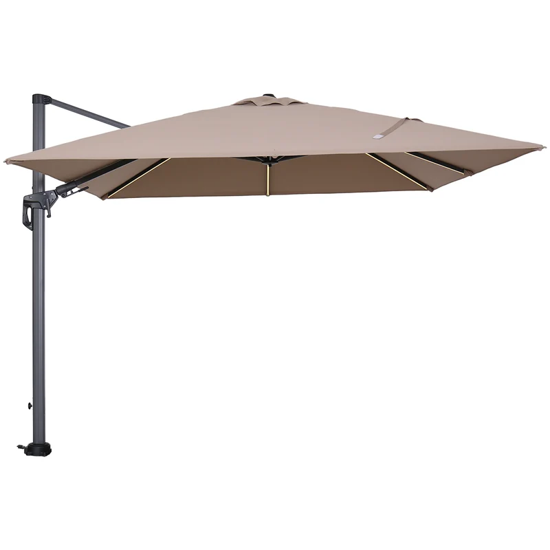 Garden Impressions Hawaii Lumen parasol - 300x300 cm - taupe