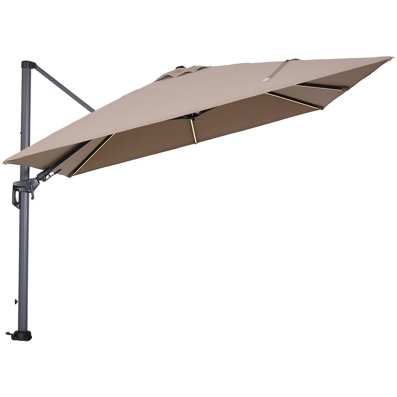 Garden Impressions Hawaii Lumen parasol - 300x300 cm - taupe