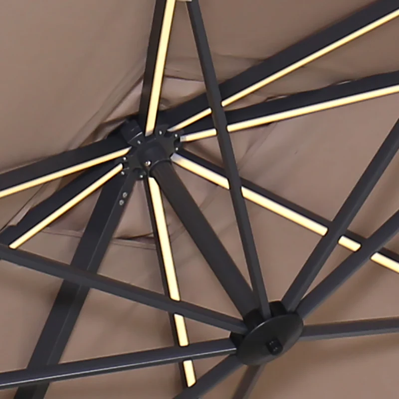 Garden Impressions Hawaii Lumen parasol - 300x300 cm - taupe