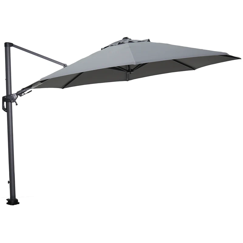 Garden Impressions Hawaii parasol - Ø350 cm - carbon black - licht grijs