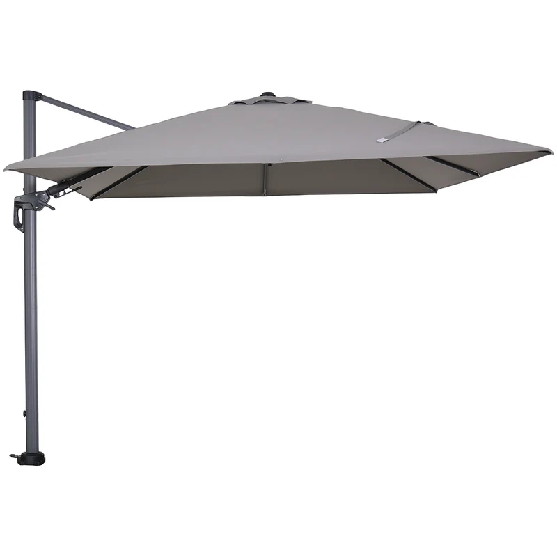 Garden Impressions Hawaii parasol - 300x300 cm - carbon black - licht grijs