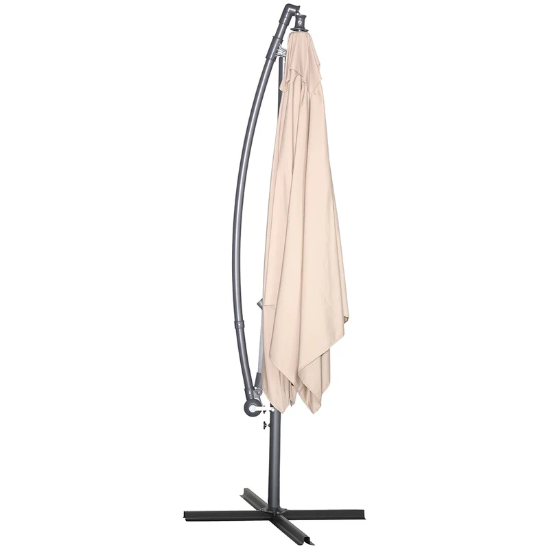 Garden Impressions Corfu parasol - 250x250 cm - carbon black - taupe