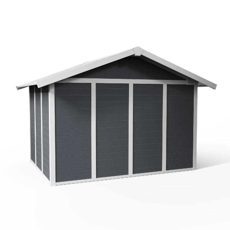 Abri de jardin 7,5 m² PMMA gris Déco