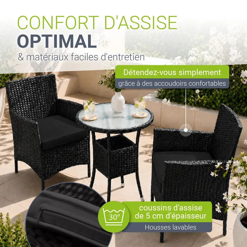 Polyrattan Balkon Set Bayamo