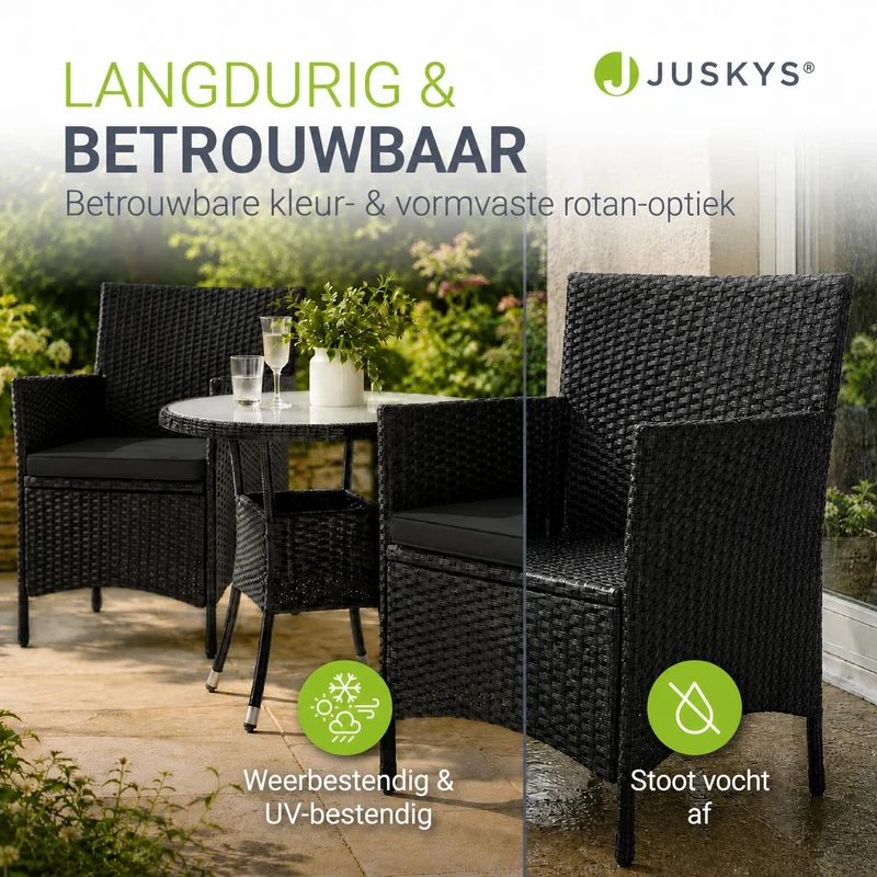 Polyrattan Balkon Set Bayamo