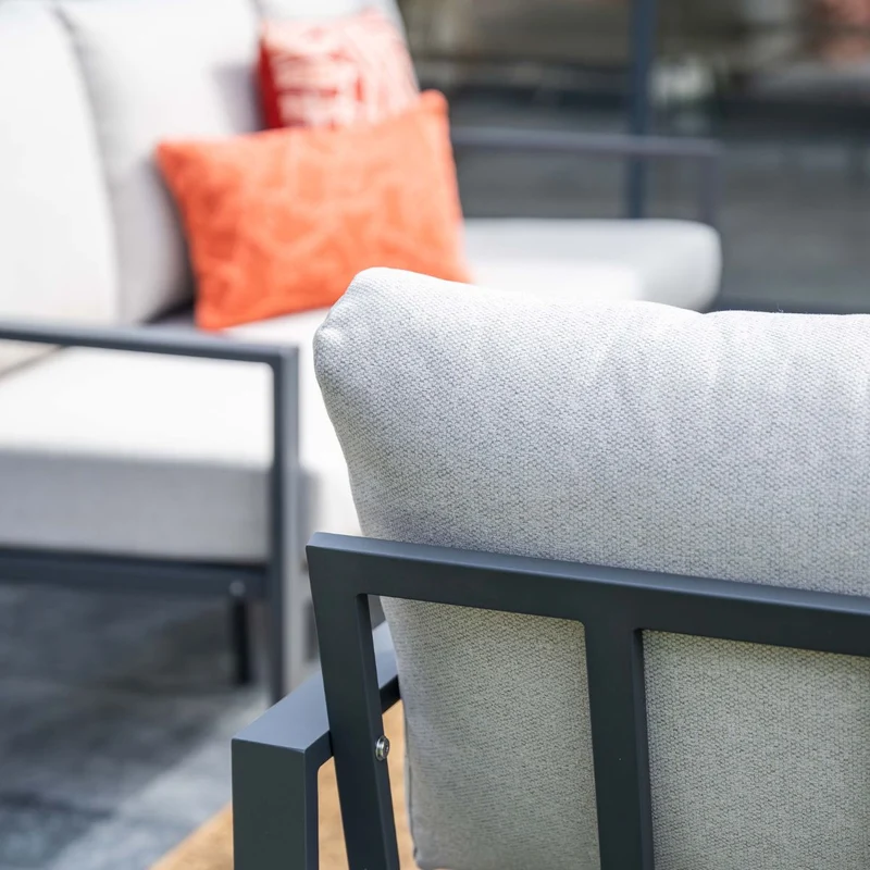 Garden Impressions Springs aluminium loungeset - carbon black - desert sand
