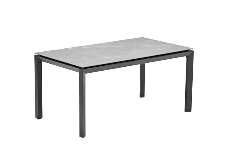 Garden Impressions Domingo dining tuintafel - 160x90cm - grijs aluminium