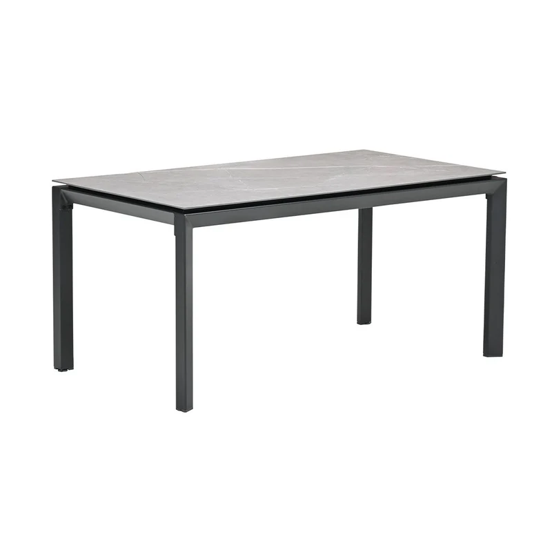 Garden Impressions Domingo dining tuintafel - 160x90cm - grijs aluminium