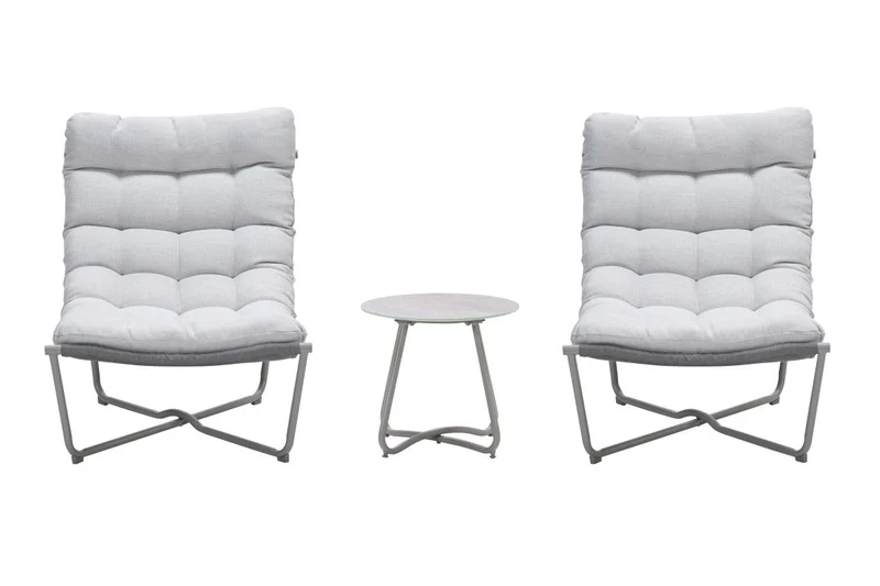 Garden Impressions Danzig 3-delige loungestoelen set taupe